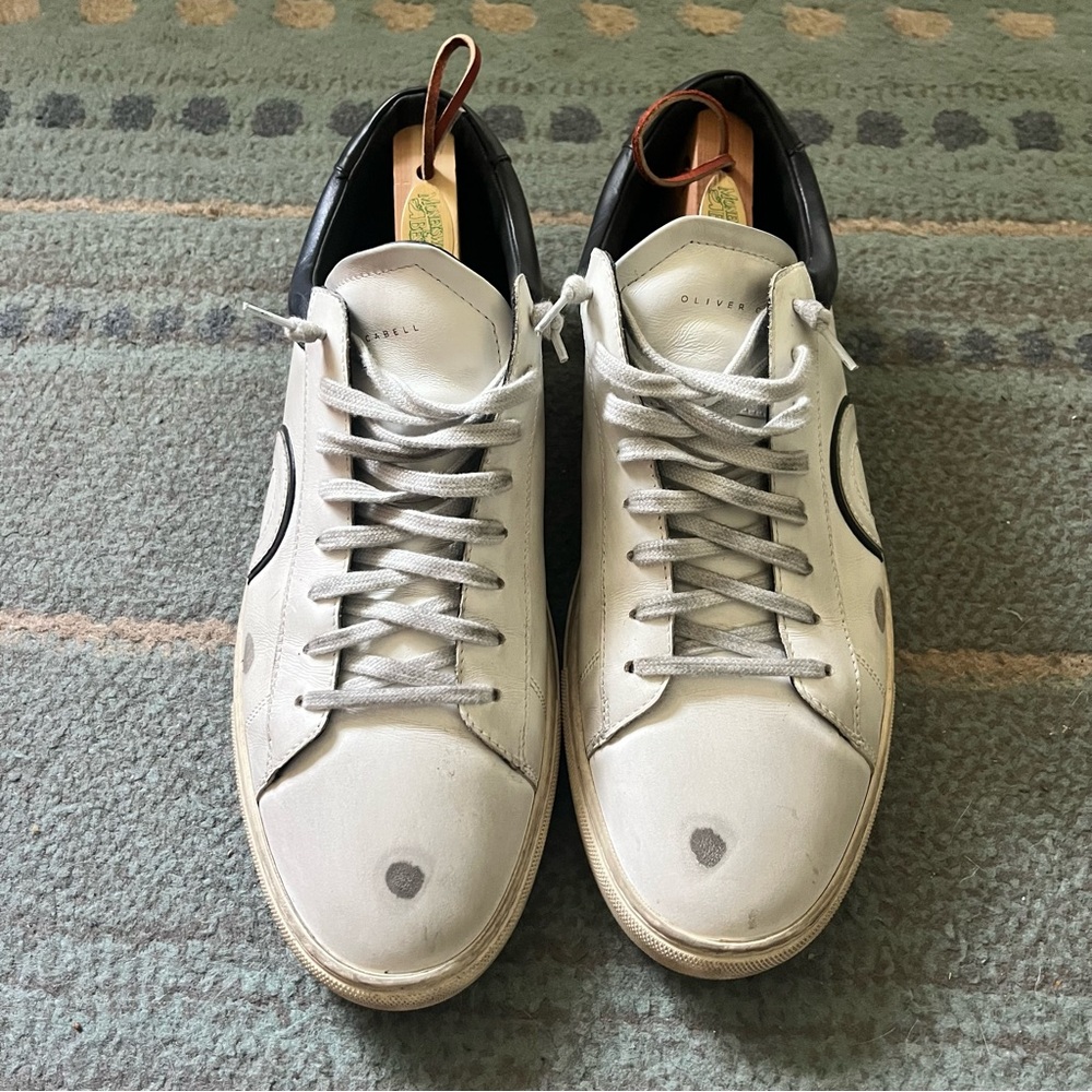 Oliver Cabell Men's White and Black Sneakers